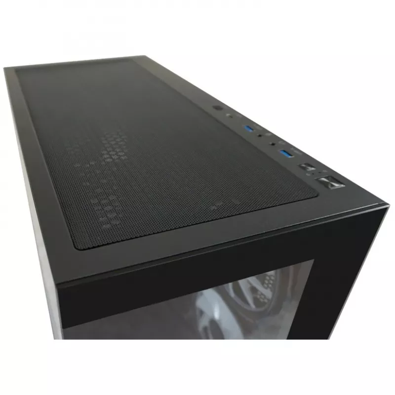 LC-Power Κουτί MidiTower 715B μαύρο USB3.2/Audio χωρίς τροφοδοτικό SEAMLESS_X (LC-715B-ON)