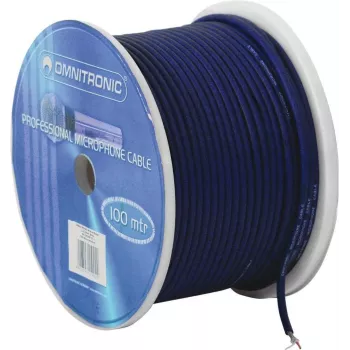 Καλώδιο μικροφώνου Omnitronic 2×0,22 mm 100 m Μαύρο