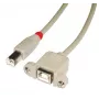Lindy 31800 καλώδιο USB 0,5 m USB B γκρι