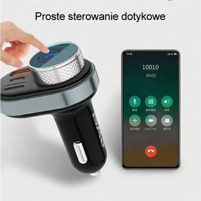 Ακουστικά hands-free Awei C-843 Bluetooth 5.0 με πομπό FM, θύρες USB και USB-C