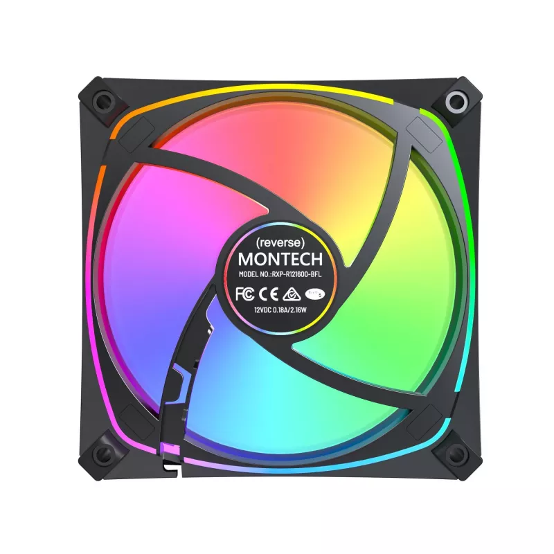 MONTECH RX120 PRO μαύρο 120mm ARGB συσκευασία 3 τεμ.