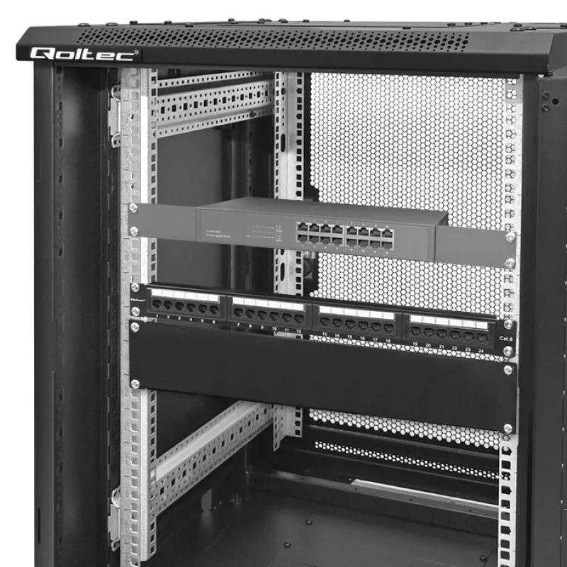 Qoltec 54512 Τυφλό πάνελ rack 19 inch, 2U, χάλυβας