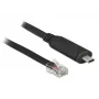 DeLock - Σειριακός αντάπτορας - USB-C - RS-232 x 1 - μαύρο (63912)