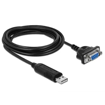 Σειριακό καλώδιο DeLOCK 66281 Μαύρο 1,8 m RS-232 USB Type-A