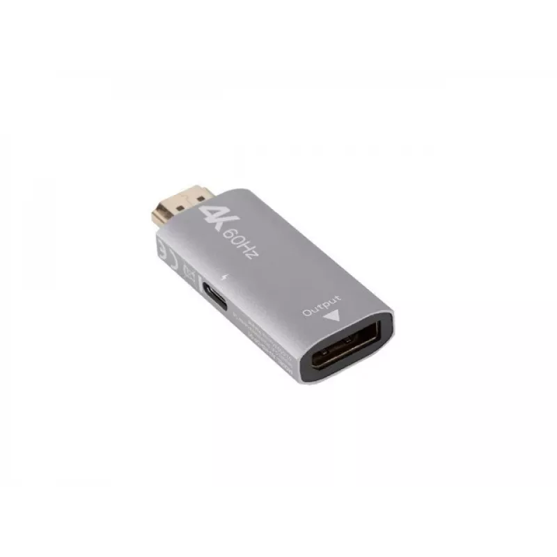 Προσαρμογέας καλωδίου βίντεο Lanberg AD-HD-DP-01 HDMI Type-A DisplayPort Ασημί
