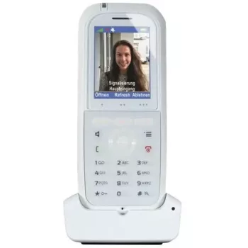 Τηλέφωνο DECT agfeo DECT 77 IP — ασύρματο ακουστικό VoIP με ανοιχτή ακρόαση, αναγνώριση κλήσης, οθόνη (λευκό)