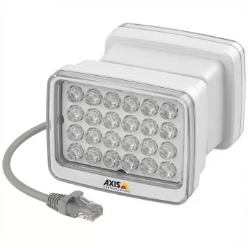 AXIS T90D35 PoE W-LED Illuminator - Φωτιστικό υπερύθρων - Δυνατή τοποθέτηση σε οροφή, σε ιστό, κατάλληλο για τοίχο - Εσωτερικού χώρου, εξωτερικού χώρου - λευκό, ασημί - για AXI