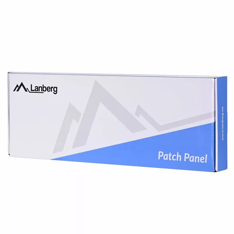 Patch panel 1U LANBERG PPKS-1124-B, 24 θύρες, 1U, ABS, μαύρο, 482,6×44,5×154 mm