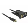 Delock 62964 Προσαρμογέας USB-C σε σειριακό DB9 RS-232, 1,8 m, μαύρο