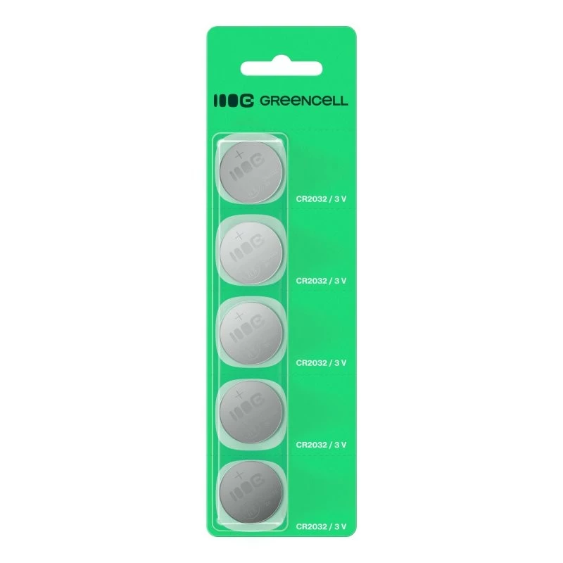 Μπαταρία κουμπί Green Cell CR2032 3V — συσκευασία 5 τεμ.