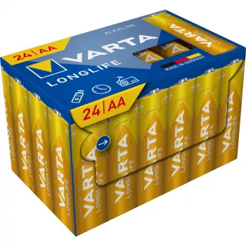 Varta Longlife AA (Mignon) LR6 αλκαλικές μπαταρίες 4106301134, 1,5 V, Cube συσκευασία 24 τεμ.