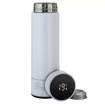 Extralink Smart Travel Mug Λευκό, θερμός με ένδειξη θερμοκρασίας