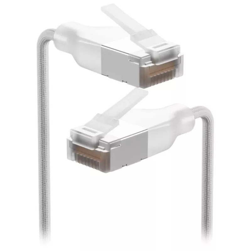Καλώδιο δικτύου Ubiquiti UACC-Cable-Patch-EL-C6A-15M-W RJ-45 Cat6a 15m διαφανές λευκό