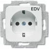 BUSCH JAEGER 20 EUC/DV-214 - CEE 7/3 - 2P+E - λευκό - 250 V - 16 A - 71 mm