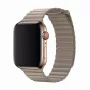 Λουράκι βρόχου δερμάτινο για Apple Watch 44 mm — Devia Elegant Stone, μαγνητικό κούμπωμα δέρματος