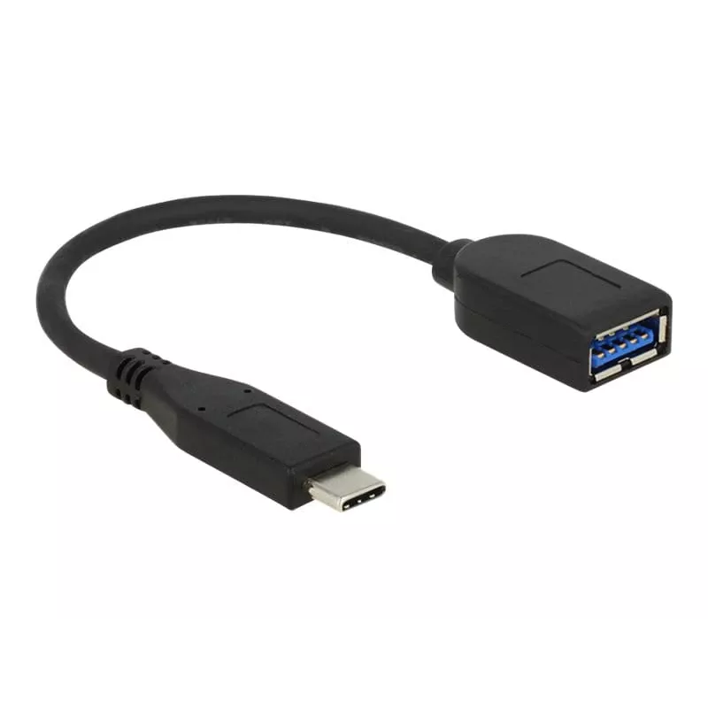 Καλώδιο USB DeLOCK USB 3.1 Gen 2 Type-C/Type-A 0,1 m μαύρο