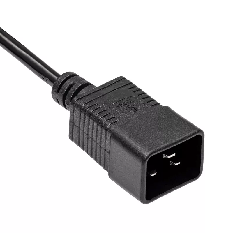 Καλώδιο επέκτασης server Akyga AK-UP-03 IEC C20 σε C19, 1,8 m, μαύρο