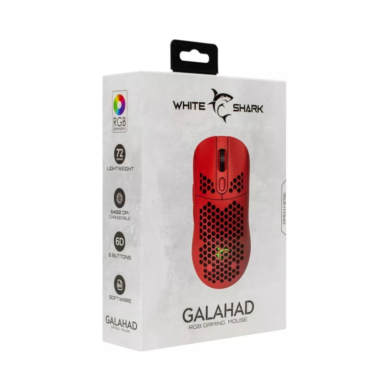Ποντίκι White Shark GALAHAD-RED USB Type-A