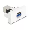 Keystone-Modul DELOCK 90910 – επίπεδη θύρα USB-A, λευκό, 45×22,5×42,6 mm