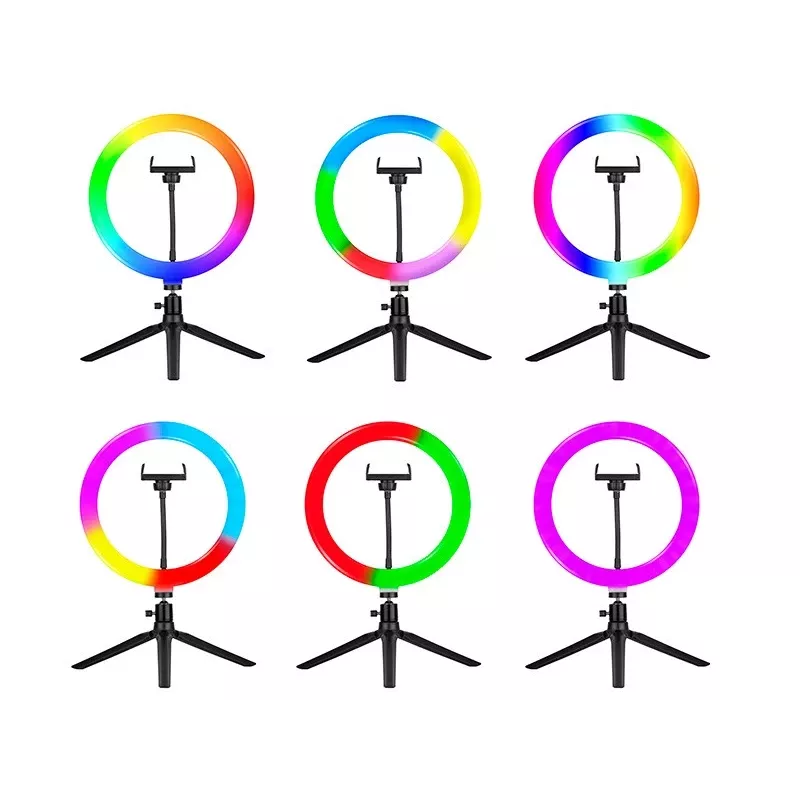 Λάμπα δακτυλίου RGB 26 cm με τρίποδο