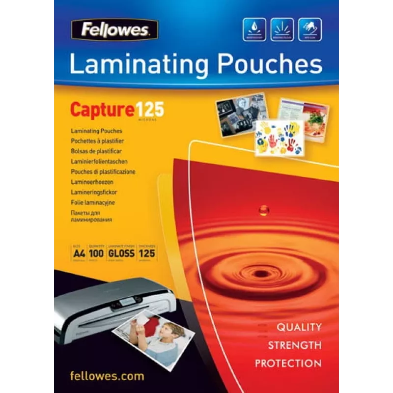 Fellowes Θήκη πλαστικοποίησης Glossy 125 Micron - 75x105mm