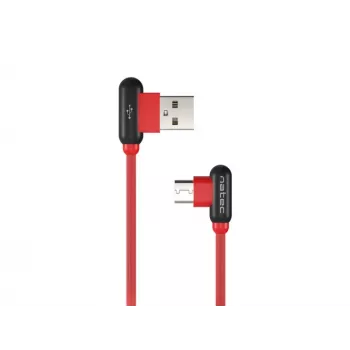 Καλώδιο USB NATEC NKA-1201 USB 2.0 1 m USB A USB C μαύρο κόκκινο