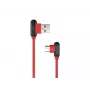 Καλώδιο USB NATEC NKA-1201 USB 2.0 1 m USB A USB C μαύρο κόκκινο