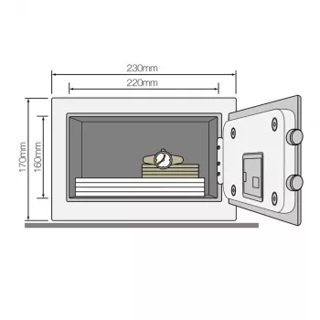 Χρηματοκιβώτιο δαπέδου Yale YSV/170/DB2/P 3,8 l ατσάλινο ροζ