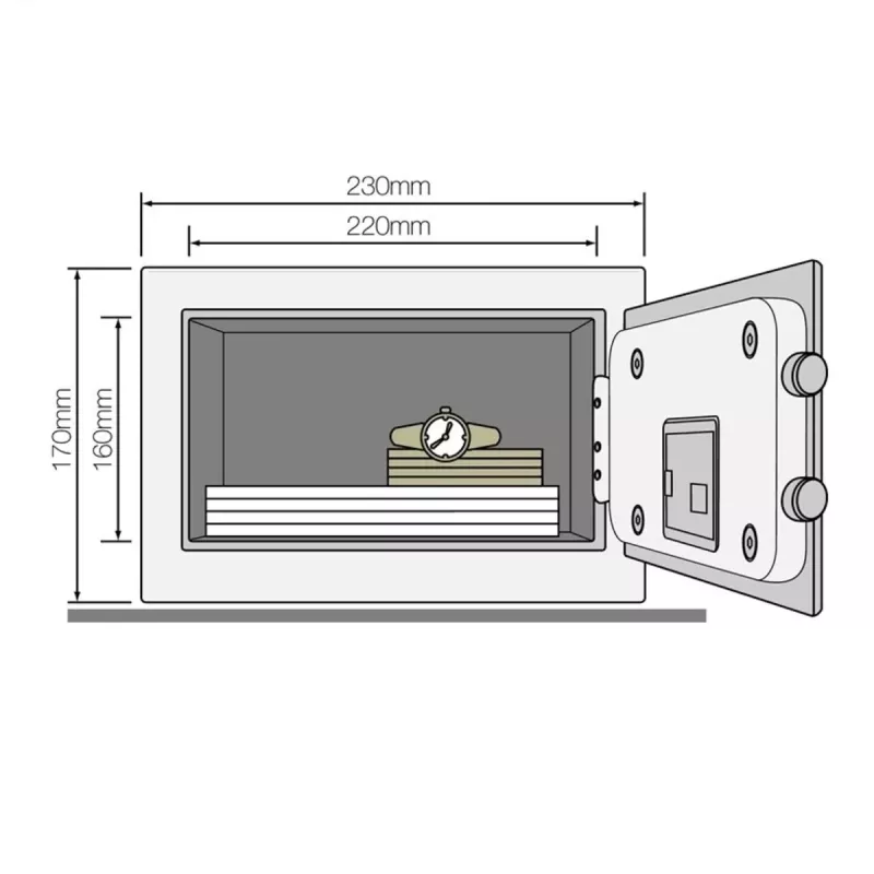 Χρηματοκιβώτιο δαπέδου Yale YSV/170/DB2/P 3,8 l ατσάλινο ροζ