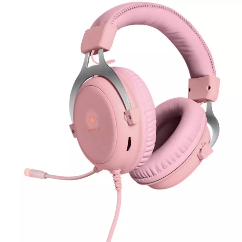 Deltaco GAM-030-P ακουστικά και headset ενσύρματα headband gaming USB Type-A ροζ (GAM-030-P)