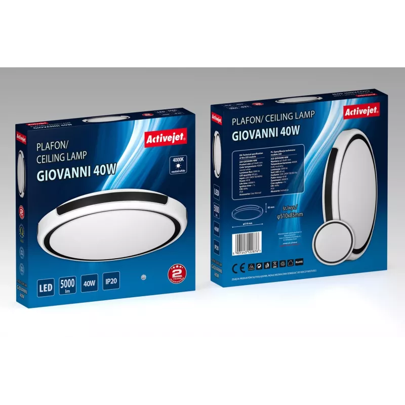 Activejet AJE-GIOVANNI LED φωτιστικό οροφής 40W