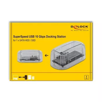 Θήκη HDD/SSD DeLOCK 64089 Διαφανές 2,5/3,5 ίντσες