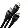 Καλώδιο USB Baseus CASS030101 1,2 m USB-A/USB-C USB-C/Micro-USB-B/Lightning Μαύρο