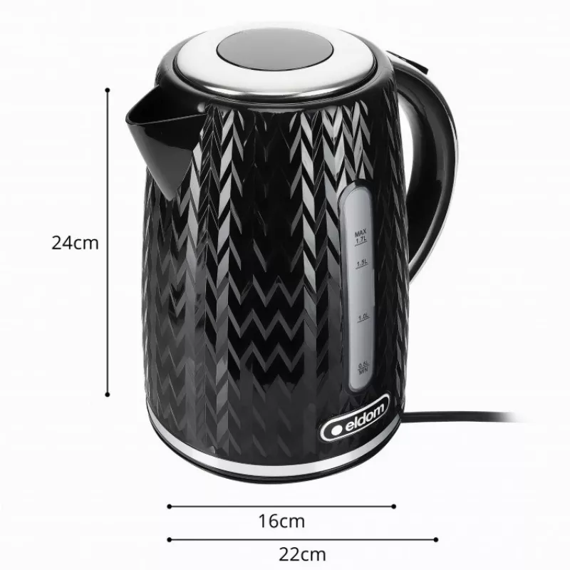 Βραστήρας NELO, χωρητικότητα 1,7 l, 2000 W, μαύρος