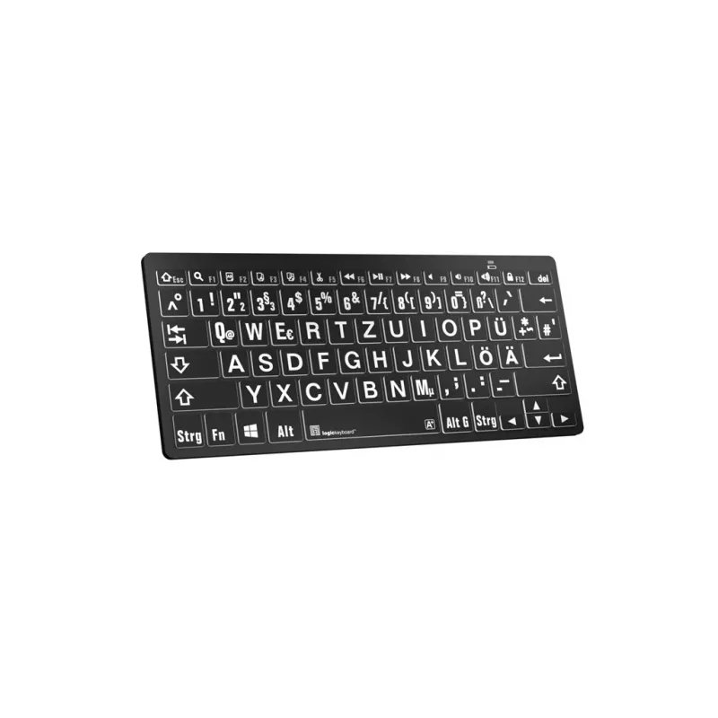 Πληκτρολόγιο Logickeyboard Universal Bluetooth LKB-LPWB-BTPC-DE QWERTZ Γερμανικό Μαύρο