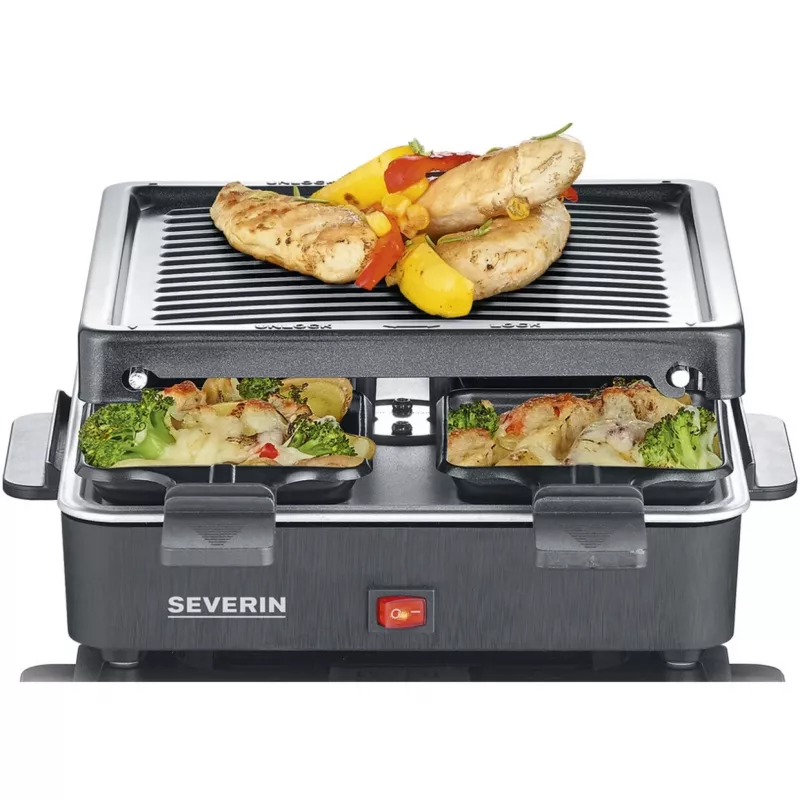 Severin Mini Raclette Grill 4 μικρά αντικολλητικά τηγανάκια 600 W