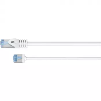 Goobay Ultra-Flexibles CAT 6A Patchkabel λεπτό U/UTP λευκό - εξαιρετικά κοντό βύσμα αρσενικό (74285)