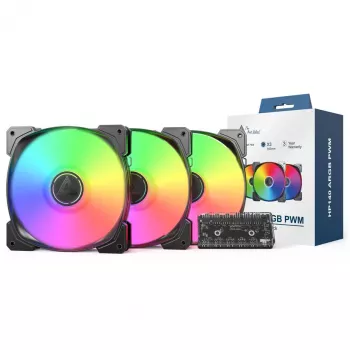 Ανεμιστήρας κουτιού Montech HP140 ARGB PWM 140mm (συσκευασία 3 τεμ.) — ανεμιστήρας ψύξης ARGB PWM 140mm, συσκευασία 3 τεμ.