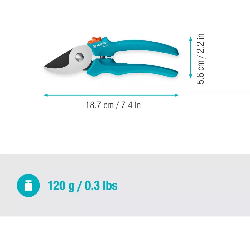 Gardena EasyCut 12230-20 Ψαλίδι κήπου Bypass, 20 mm, τυρκουάζ