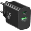 Φορτιστής USB usams USA001629 25W 1×USB-C + 1×USB-A γρήγορη φόρτιση
