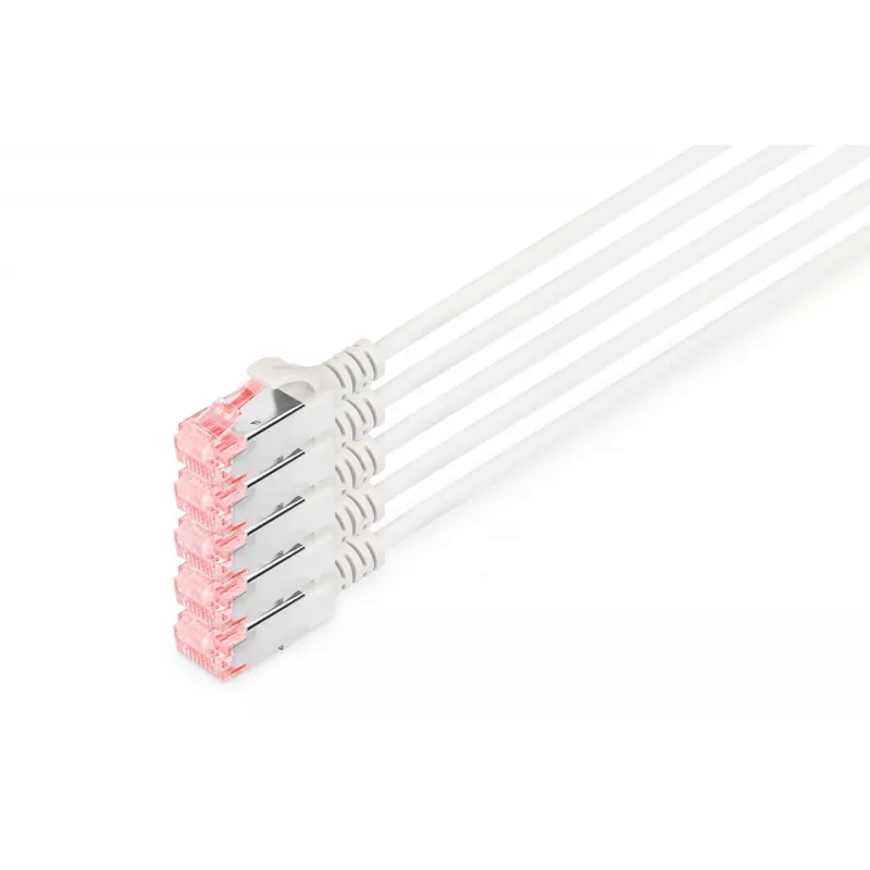 Digitus DK-1624-100S-5 CAT 6 U/FTP Slim Patch καλώδιο, 10 m, γκρι, συσκευασία 5 τεμ.