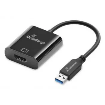 Μετατροπέας ήχου και εικόνας USB-A σε HDMI MediaRange MRCS232, καλώδιο 20 cm, μαύρο