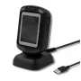 Σταθερός σαρωτής barcode 1D/2D QOLTEC 50864, αισθητήρας LED, USB (ενσύρματο), μαύρο, 145×85×80 mm