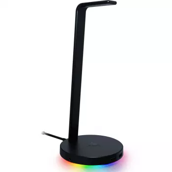 Razer Base Station V2 Chroma, Μαύρο, 2 x υποδοχές USB 3.1, 1 x υποδοχή combo 3,5 mm με ενσωματωμένο DAC, ήχος surround 7.1, Razer Chroma™ RGB, κατασκευή αλουμινίου, αντιολισθητική βάση
