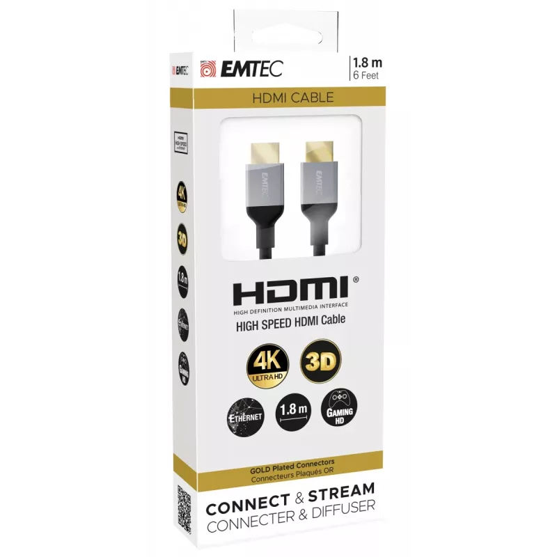 Καλώδιο HDMI Emtec ECCHAT700HD 1,8 m