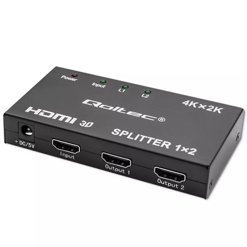 Ενεργός διαχωριστής HDMI Qoltec 51796 2 x HDMI 4K x 2K, 3,4 Gbit/s