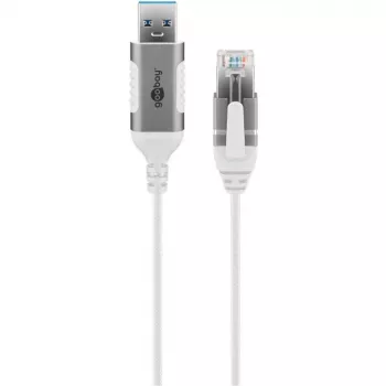 Καλώδιο Ethernet Goobay USB-A 3.0 σε RJ45 λεπτό 10 m – συνδέει router, modem ή (74383)