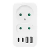 Πολύπριζο MACLEAN MCE249 F/W – 2x πρίζες ρεύματος (16A + 6A) και 4x USB (2x A, 2x C PD 20W)
