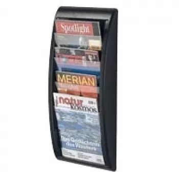 Paperflow Βάση φυλλαδίων Επιτοίχια βάση φυλλαδίων A4 κάθετη, 4 Θήκες, ανθρακί