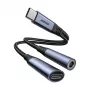 Προσαρμογέας ήχου 2-in-1 Joyroom SY-C02 — Type-C σε 3,5 mm + Type-C, Μαύρο